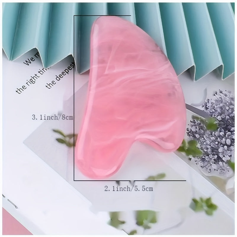 Yuz Gua Sha asbob yuz, bo'yin va tanaga mo'ljallangan yurak shaklidagi rezin yuz massaj taxtasi