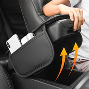 Car Interior Armrest Pad with Storage Bag PU Leather Durable Accessory