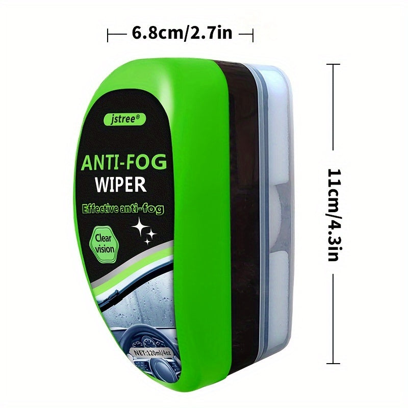 Car Windshield Wiper Anti-Fog 120ml with Sponge Base for Clear Rain Fog Green black