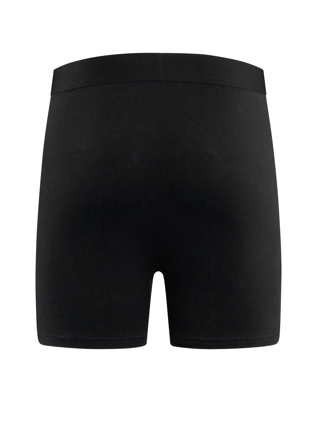 Plus Size Cotton Boxer Briefs 3-Pack Breathable Comfortable Black Gray Blue