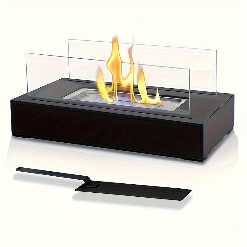 Portable Alcohol Fireplace Heater Lamp with Glass and Metal for Romantic and Social Events