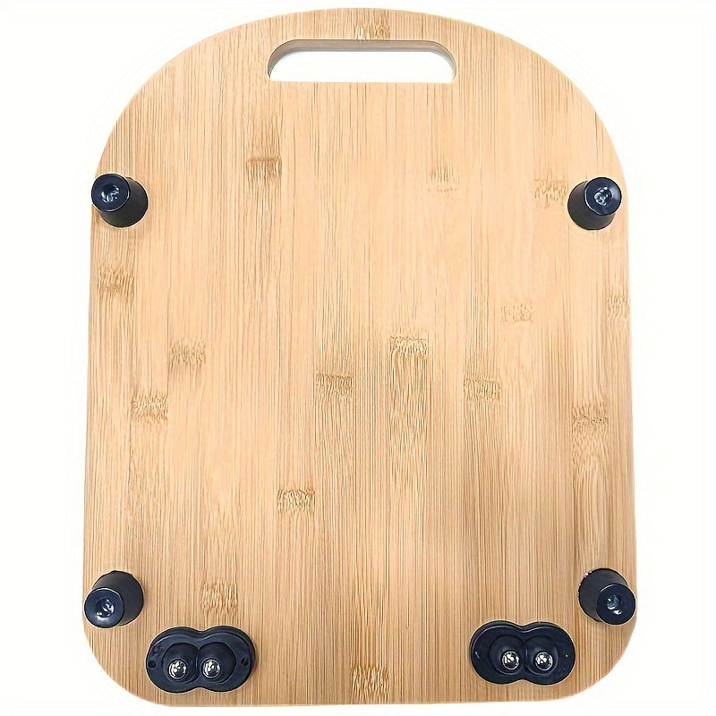 Wooden Slide for Food Processor with Fast-Gliding Roller Board, Durable Kitchen Accessory