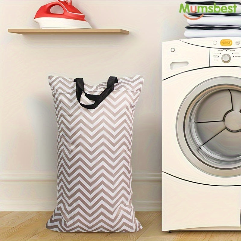 Large Waterproof Cloth Diaper Bag with Wet Dry Pockets for Nappy Laundry Storage 27.5x15.7 Inches