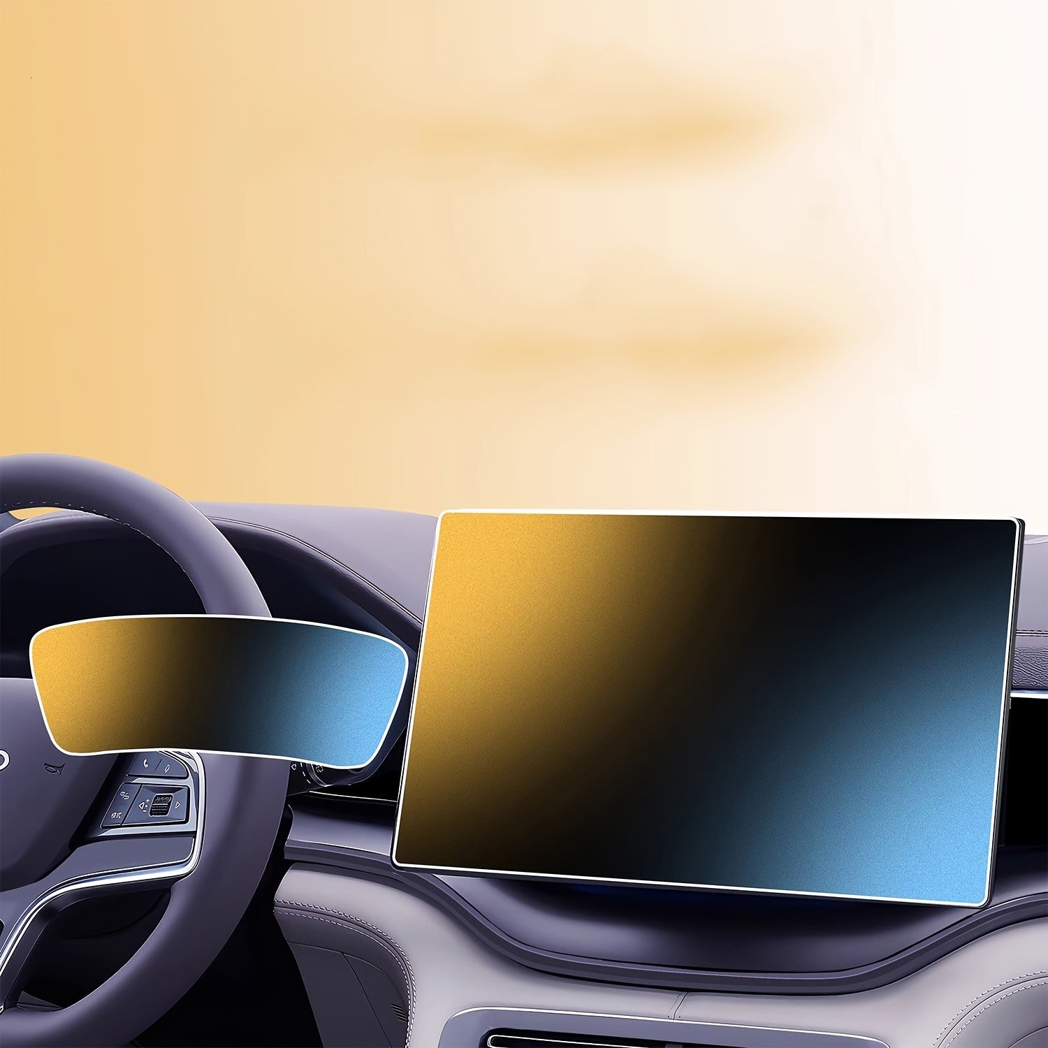 2 Pack Tempered Glass Screen Protectors for Vehicle Infotainment 12.3 Inch Navigation