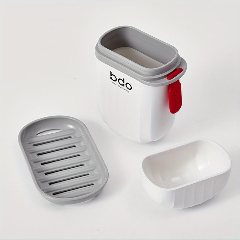 Plastic Travel Soap Dish with Lid Leak-Proof Compact for On-the-Go Use