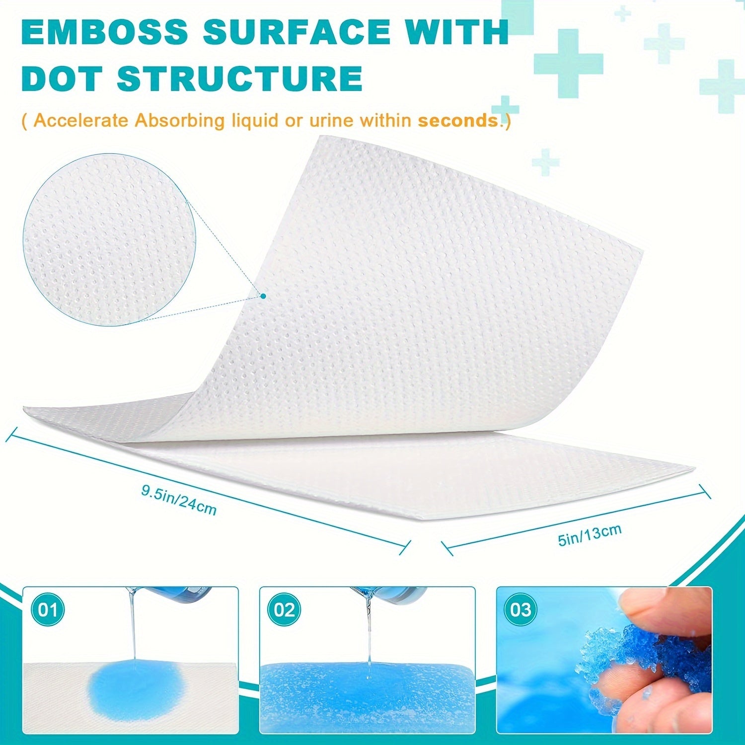 Super Absorbent Disposable Pads for Portable Toilets Bedpans Camping 10/50 Pack