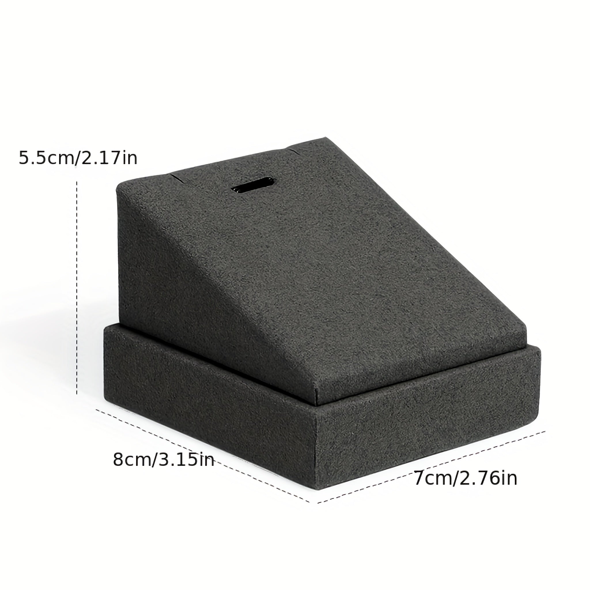 Набор дисплеев для украшений серого цвета с кулоном, серьгами, кольцом, подставкой и подносом