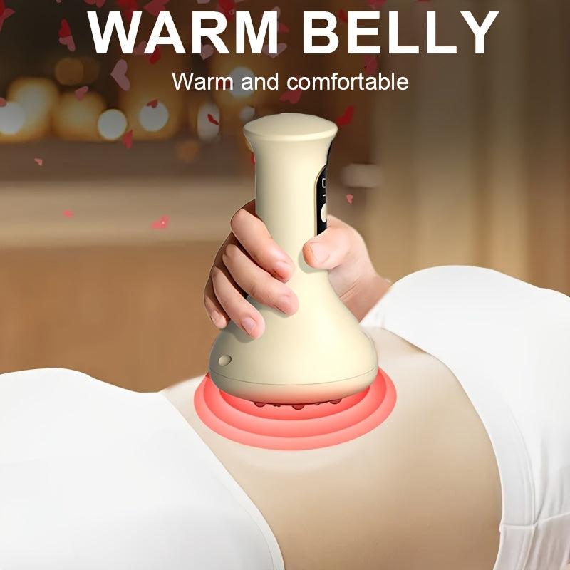 USB Rechargeable Electric Vacuum Cup Massager for Back Neck Arms Heating