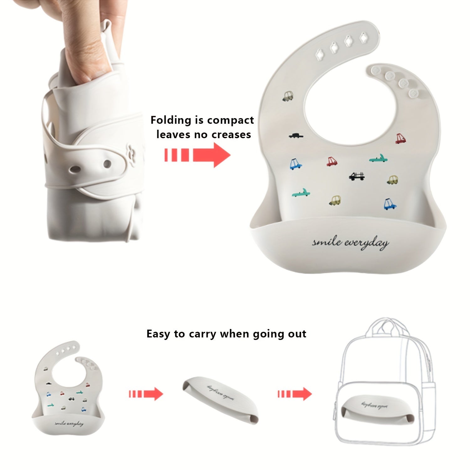 Baby Silicone Bibs for Babies and Toddlers Waterproof Adjustable with Large Food Catcher