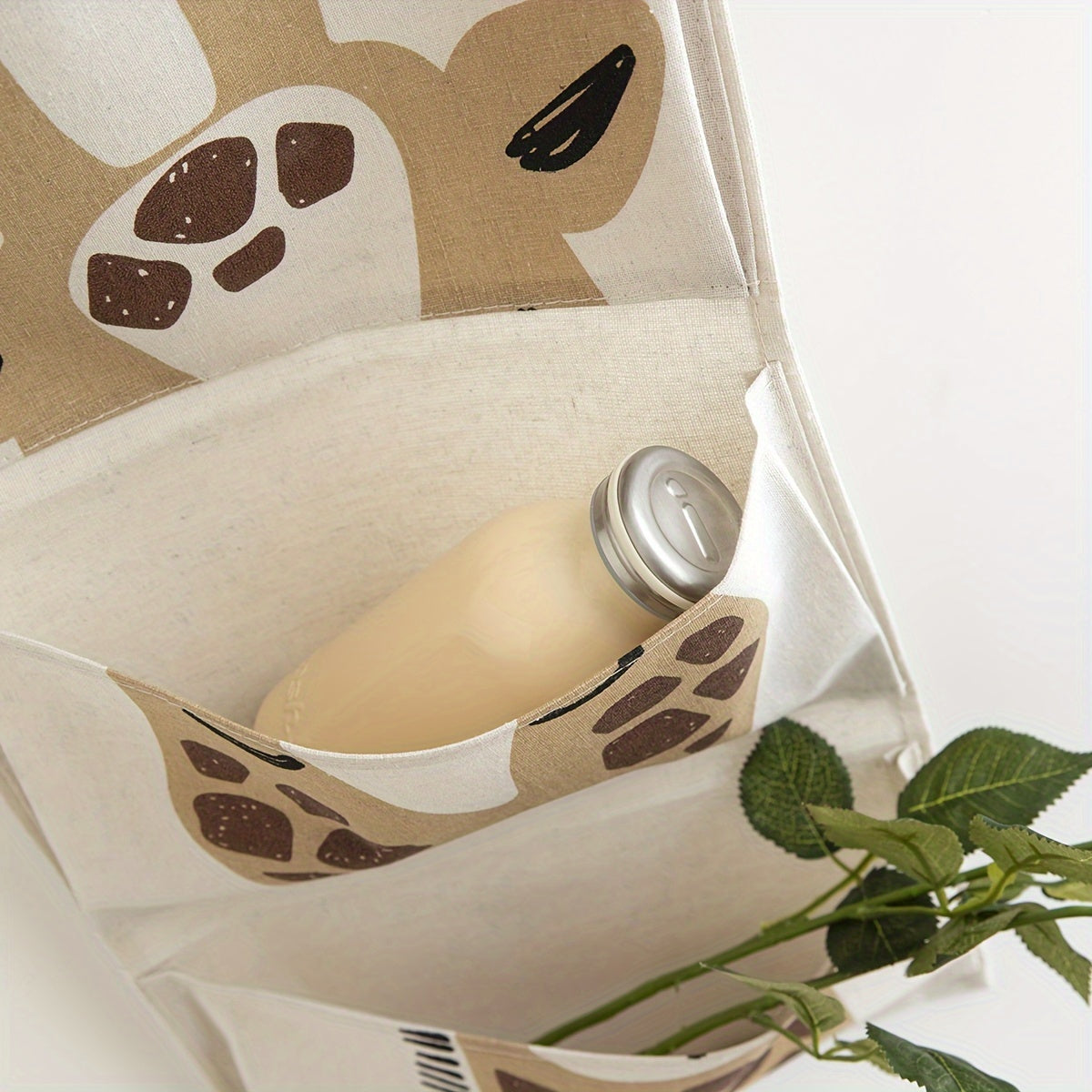 Органайзер для хранения на стену с дизайном жирафа из ткани с 3 карманами, может быть повешен на дверь для водонепроницаемого мешка из льна в спальне, ванной или других комнатах.