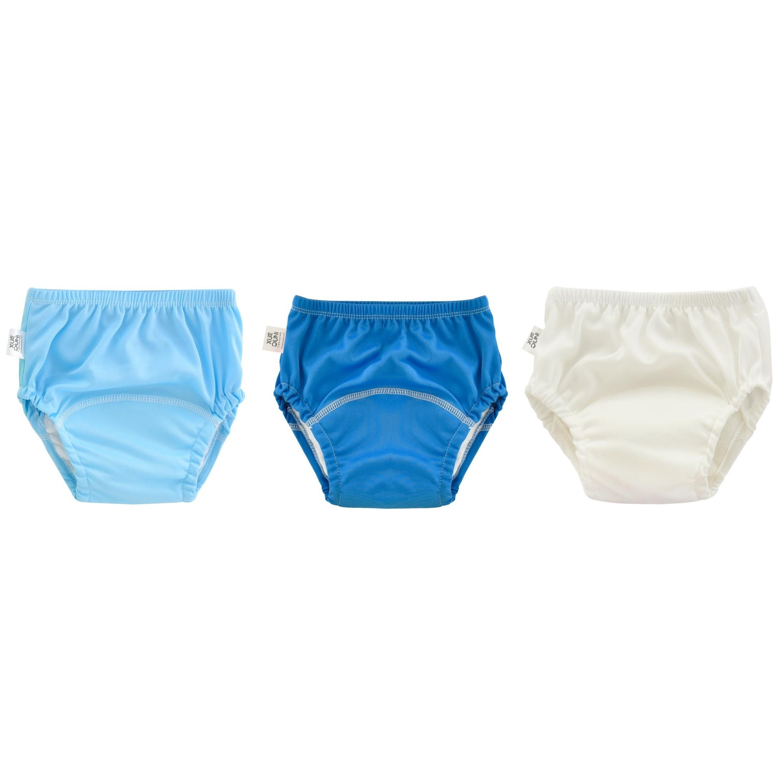 "Тренировочные штаны для горшка доступны в наборах по 2, 3 или 4 штуки, а также многоразовые тканевые подгузники, дышащий подгузник-слип и многофункциональный тканевый подгузник для всех сезонов."