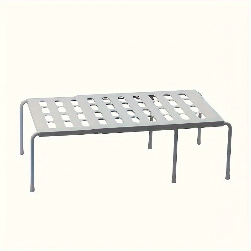 Space-Saving Plastic Shelf Storage Rack for Kitchen Wardrobe Dorm Room Organizer
