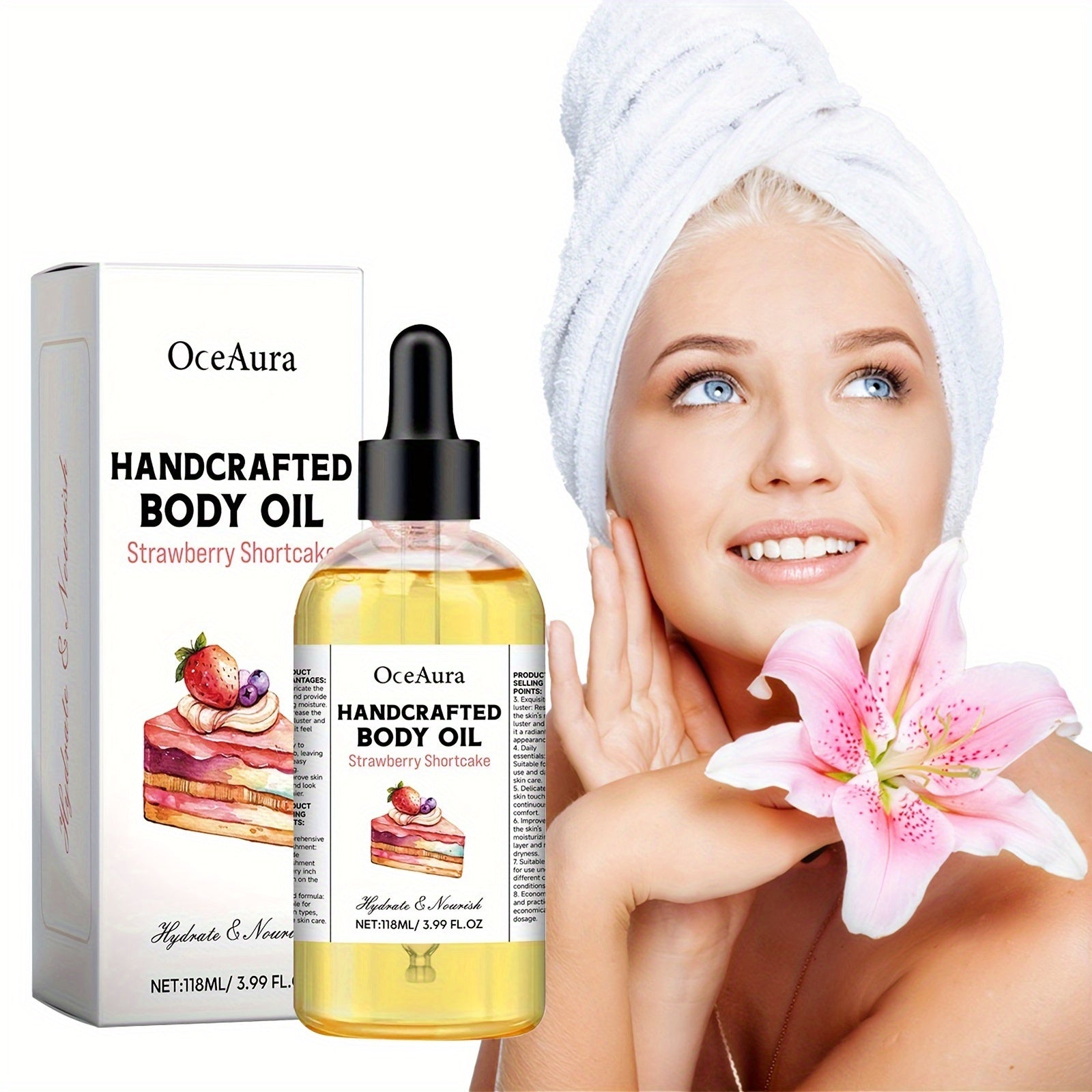 105ml Unscented Body Oil for Sensitive Skin Hydrates and Softens with Coconut Olive Glycerin