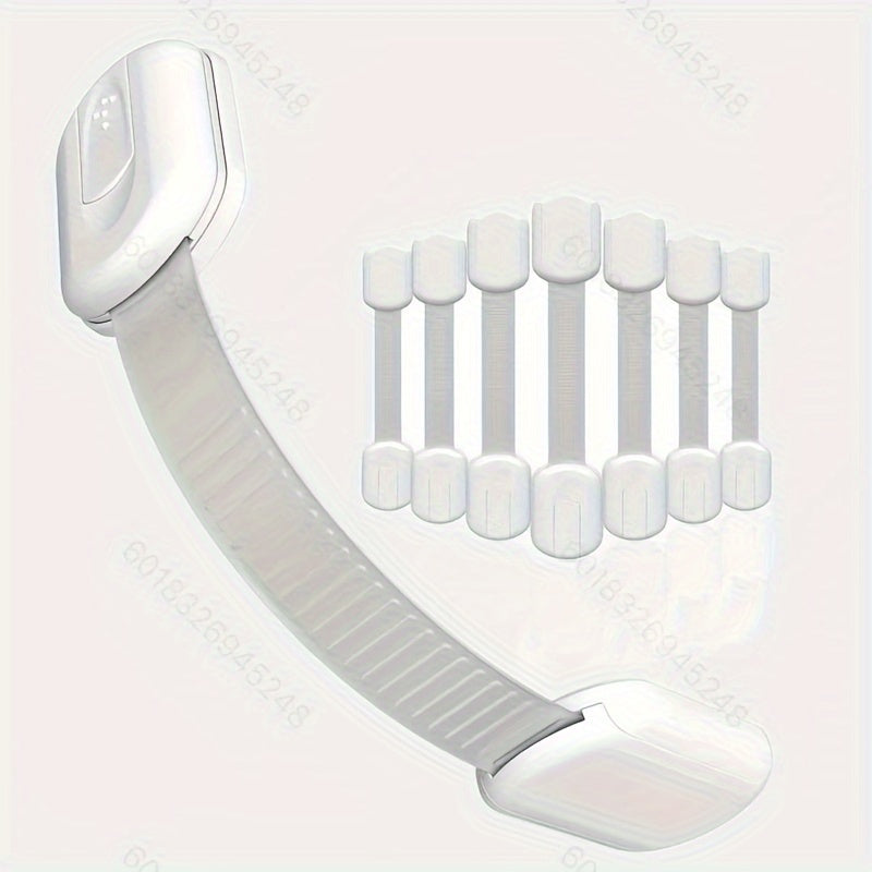 Cerraduras de seguridad a prueba de niños para armarios, cajones y electrodomésticos, blanco, paquete de 8