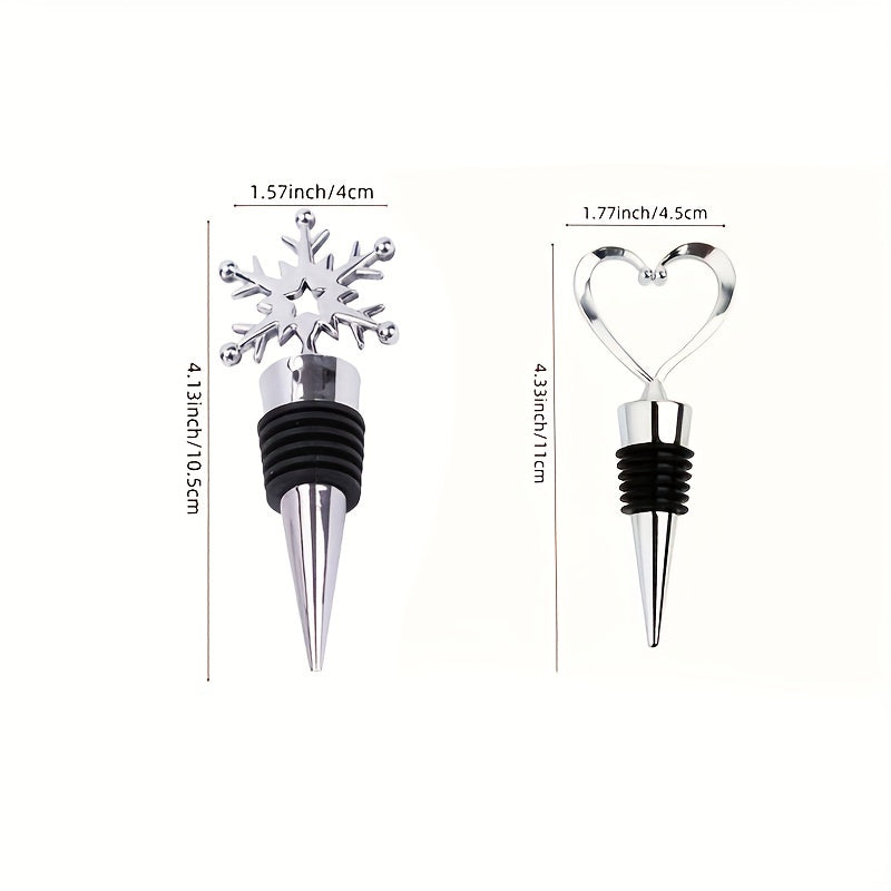 Tapón de botella de vino copo de nieve de Navidad reutilizable regalo festivo