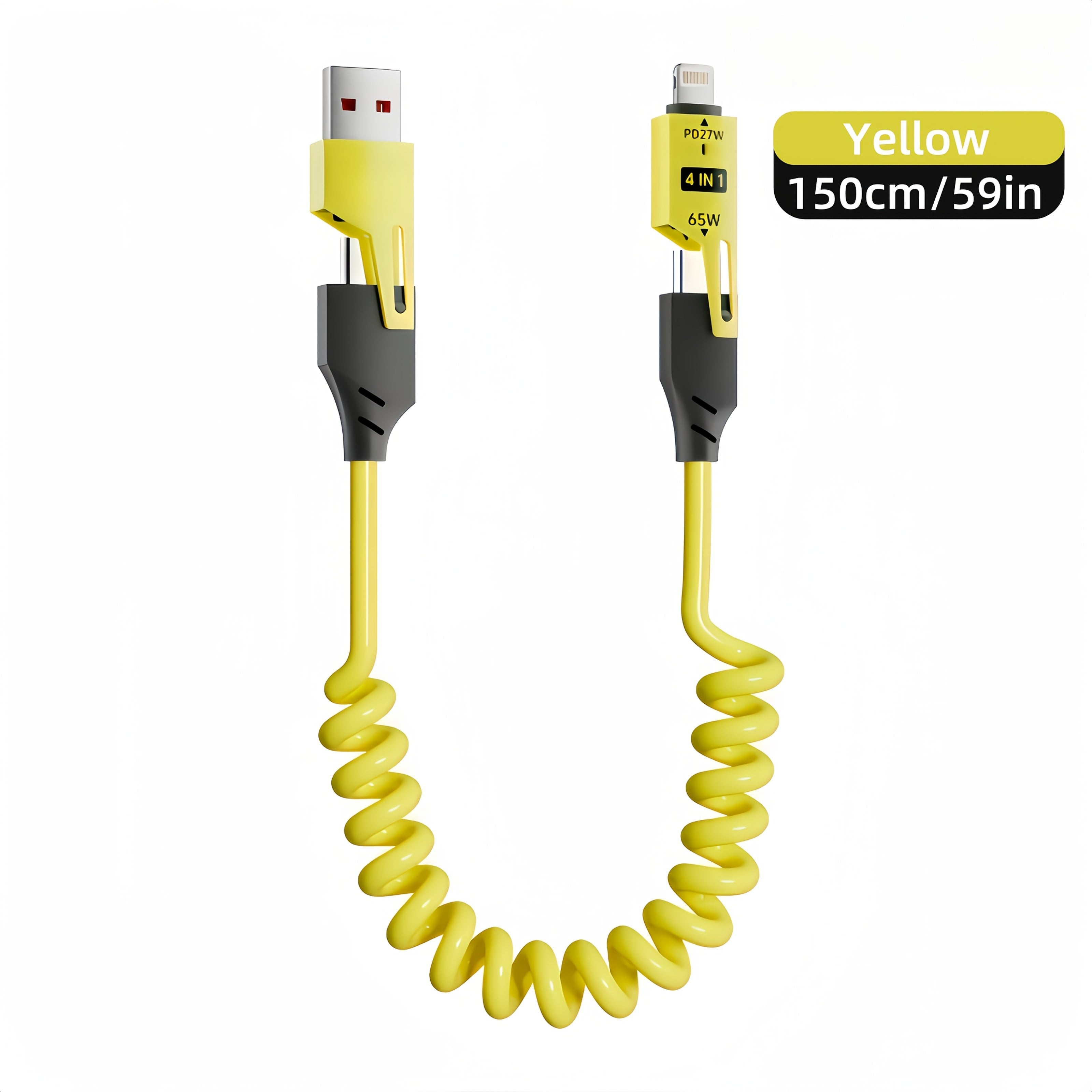 65W High-Speed Flat USB to Lightning Charging Cable for iPhone, Android, Car and Home Use 1 2 4 Pack