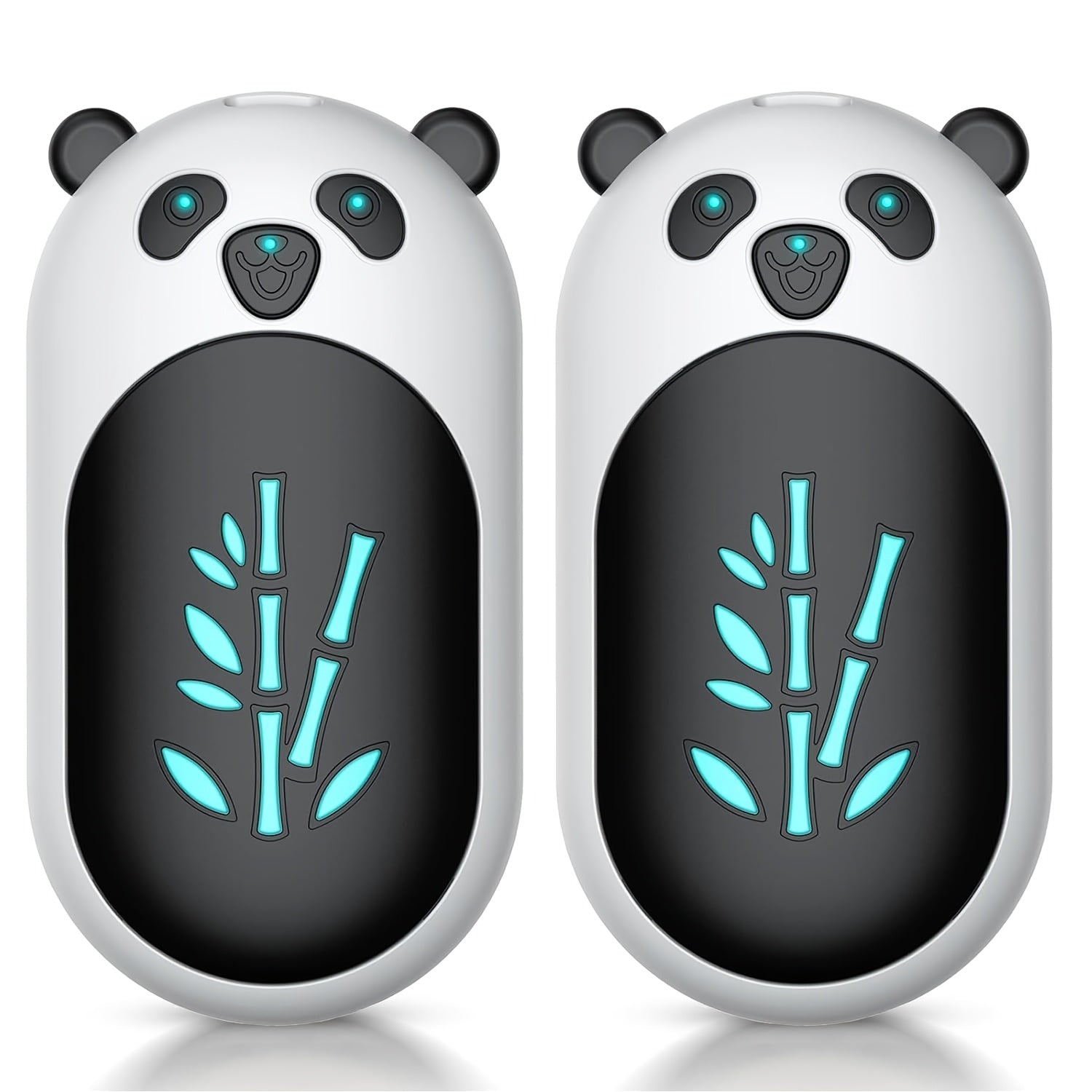 Set of 2 Rechargeable Hand Warmers 3000mAh Portable White Panda for Outdoor Camping