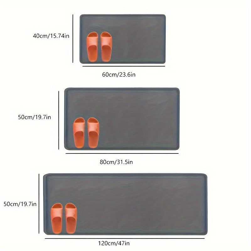 Coral Fleece Bath Mat Non-Slip Absorbent Washable Rug for Bathtub Shower