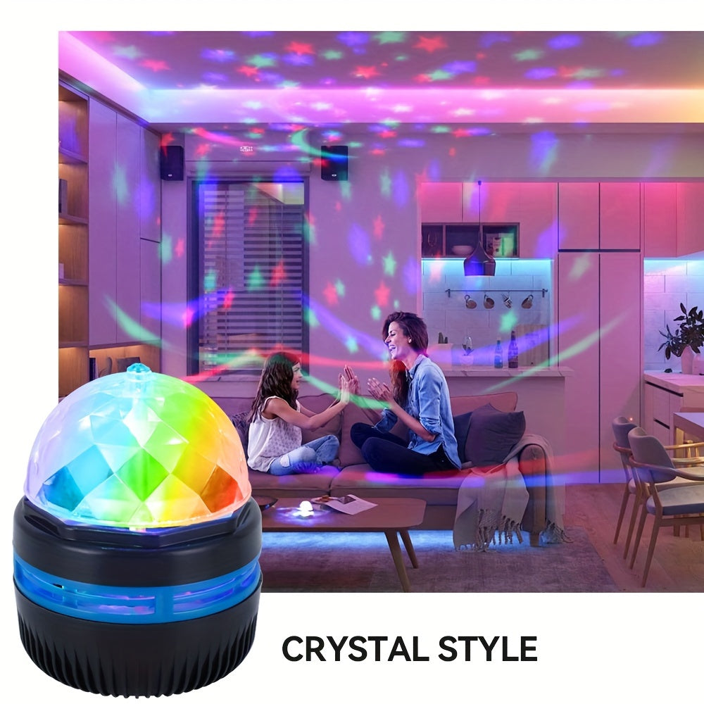 LED Galaxy Projector Lamp with Rotating Magic Ball Light for Bedroom and Party USB Powered Modern Design