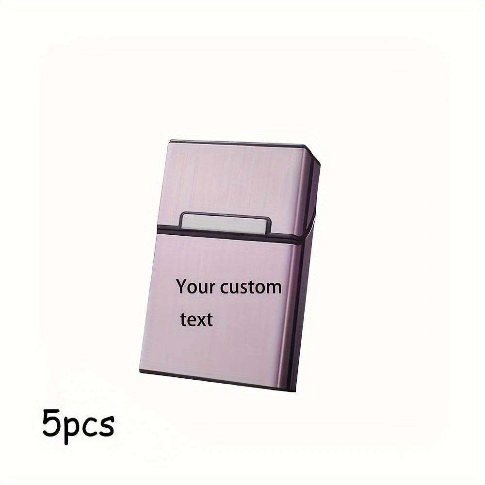 Men's Personalized Laser Engraved Metal Cigarette Case Gift Set for Boyfriend or Partner