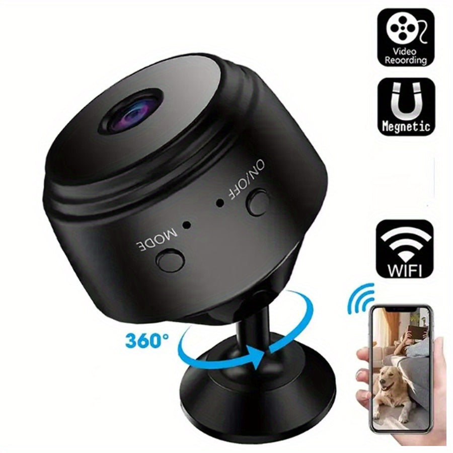 WiFi Security Camera 480P with Wide Angle Lens Mobile Remote Viewing Rechargeable Battery