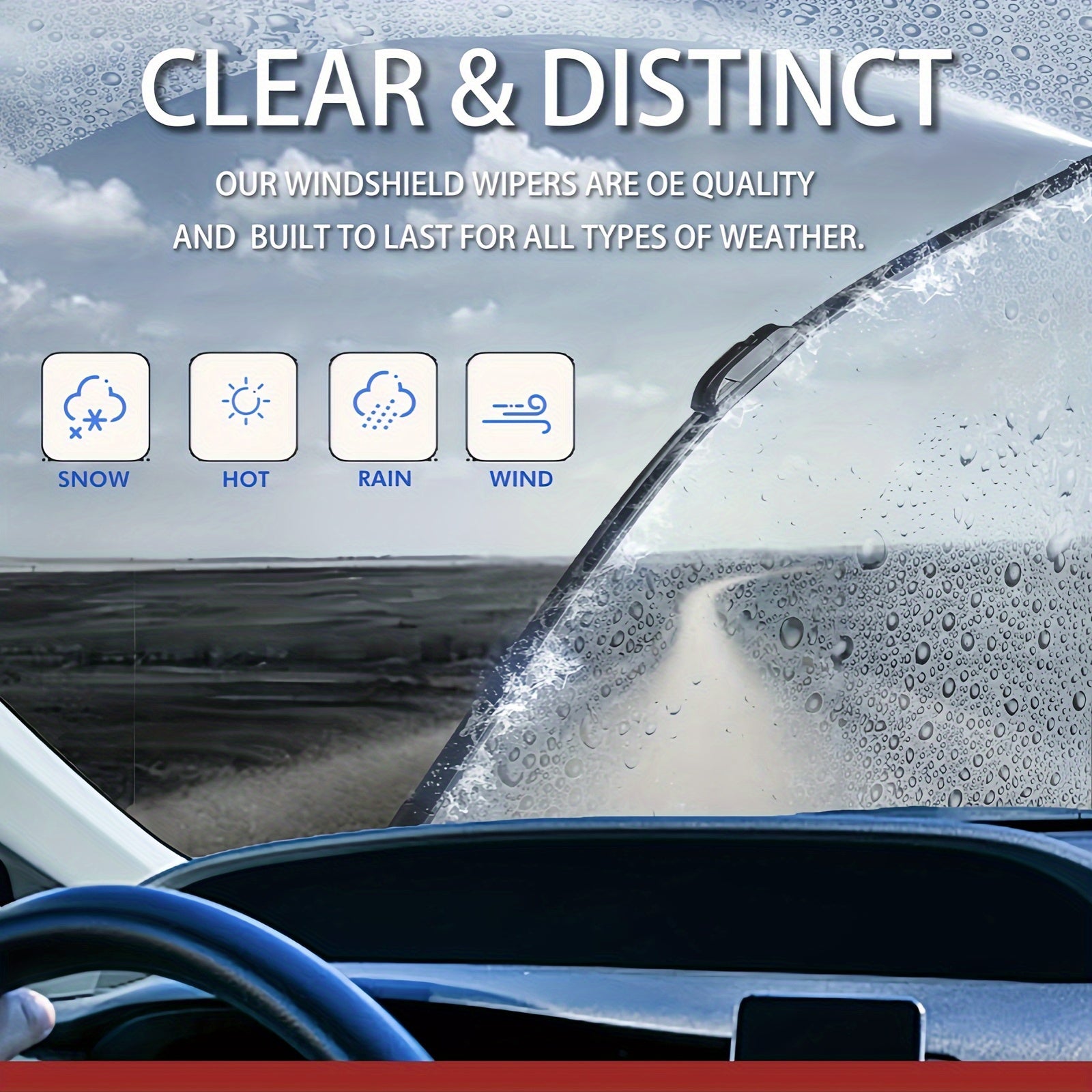 Boneless Silent Wiper Blades for Car Windows Durable Rubber Easy Installation