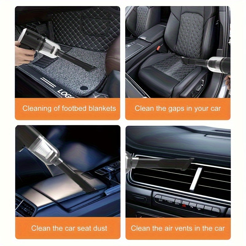 Aspiradora de mano con succión ciclónica de 3000PA, portátil para coche y uso en el hogar