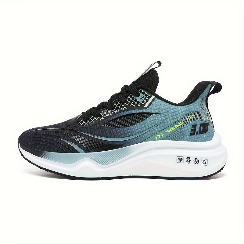 Men's Ultra-Light Carbon Plate Running Shoes Breathable Mesh Shock-Absorbing Lace-Up