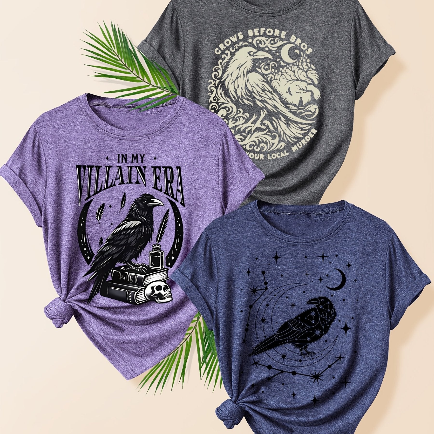 Women’s Cotton Owl Pattern T-Shirt Summer Casual Short Sleeve Multiple Colors