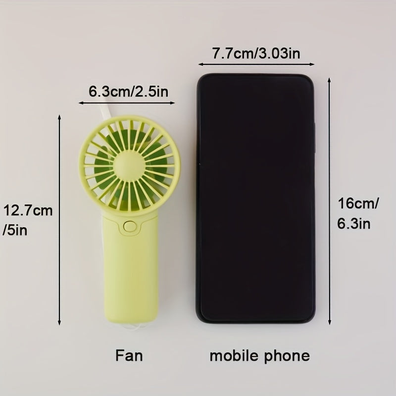 Mini Portable Handheld Fan, Battery Powered, Lightweight for Travel and Outdoors