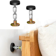 Two Adjustable Headboard Wall Stoppers for Iron Bed Frame Support and Wall Protection
