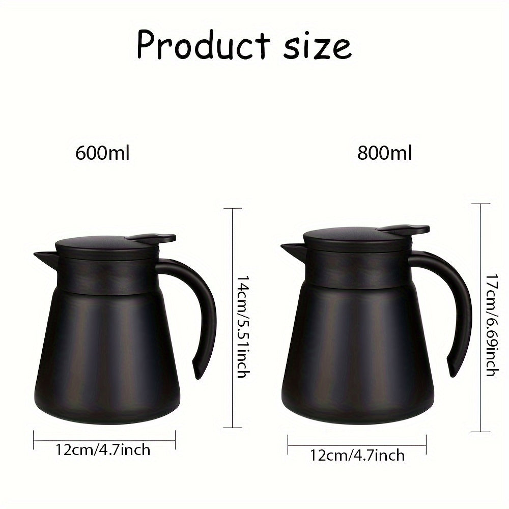 Insulated Stainless Steel Teapot 600/800ml Large Capacity Easy to Clean