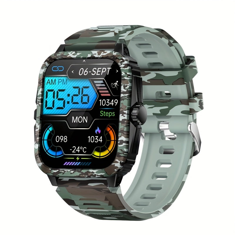 Smart Watch 1.96-Inch Wireless 5.3 Voice Assistant Exercise Recording Multi-Sports Water Resistant