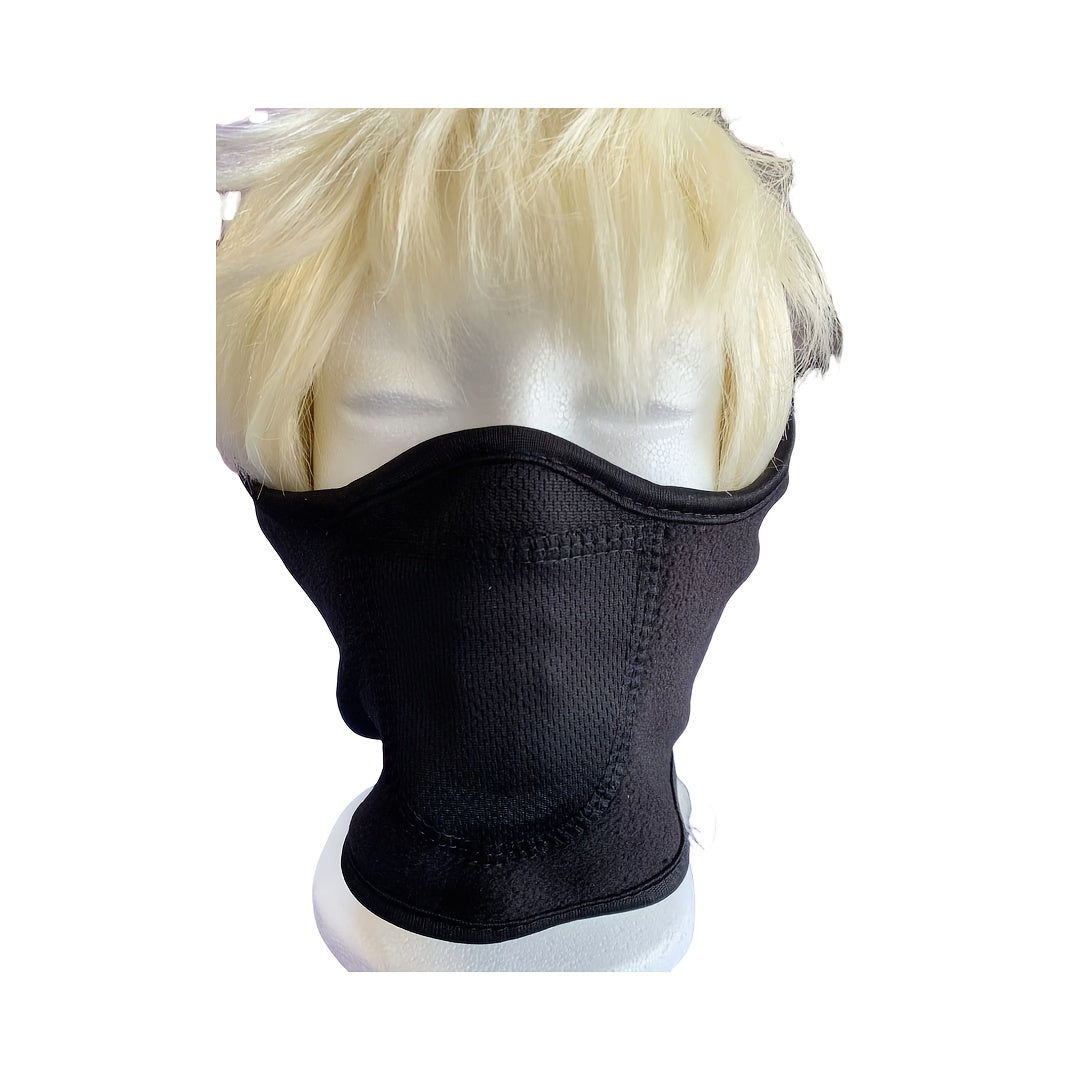 Máscara facial de invierno para hombres transpirable ajustable de poliéster para deportes al aire libre correr