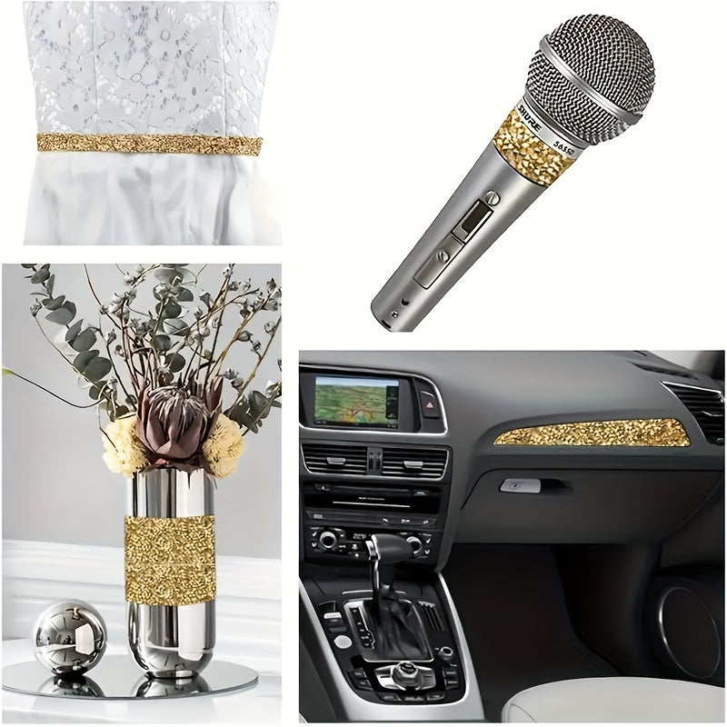 Самоклеящаяся смоляная алмазная наклейка, кристально украшенная наклейка для DIY-ремесел - одноразовая 9.4x15.8 дюйма