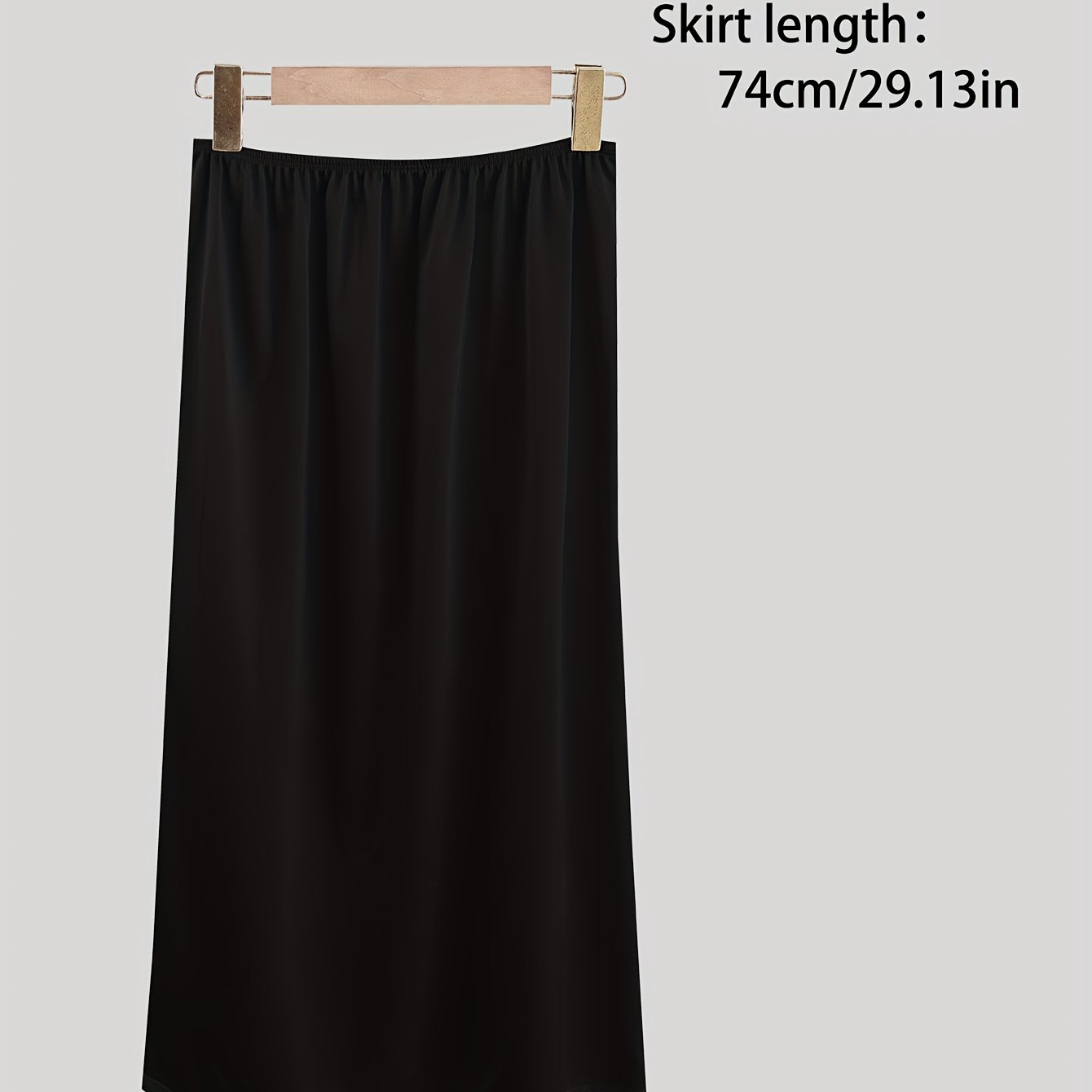 Plus Size Lace Petticoat Skirt Casual Mid-Length Polyester Elastane Solid Color