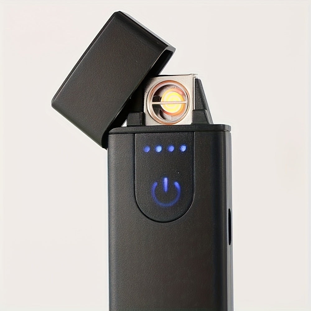 Unisex USB Rechargeable Windproof Dual Arc Lighter for Camping and BBQ