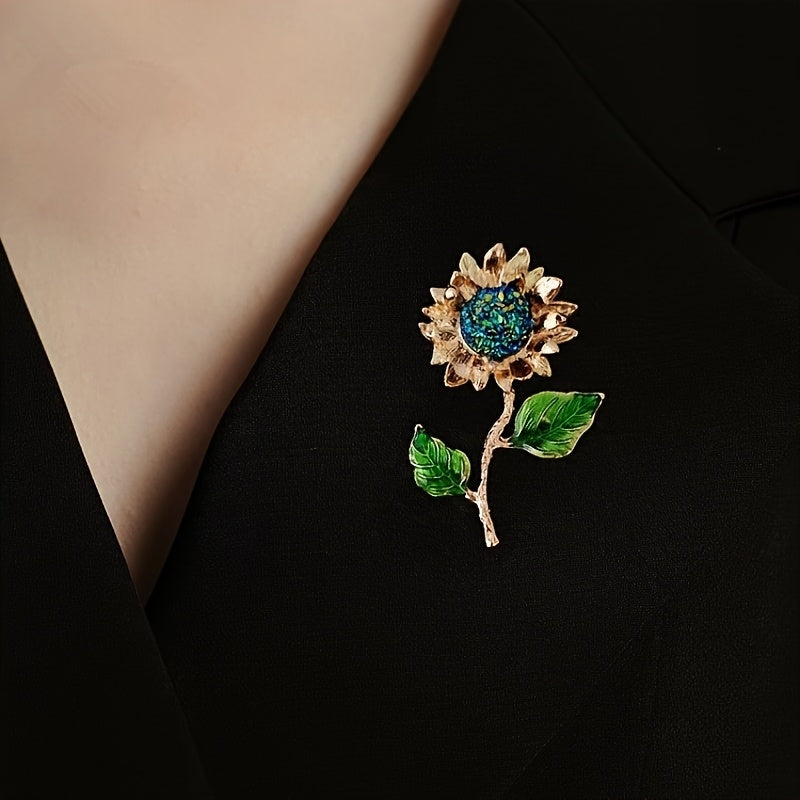 Women’s Christmas Brooch Set with Gardenia Pearl Design, Retro Style, 3 Pieces