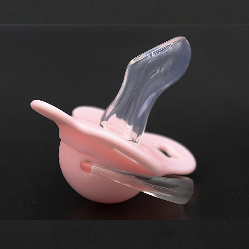 Kids Silicone Pacifier Set with Flower Design and Cover, 4 Color Options