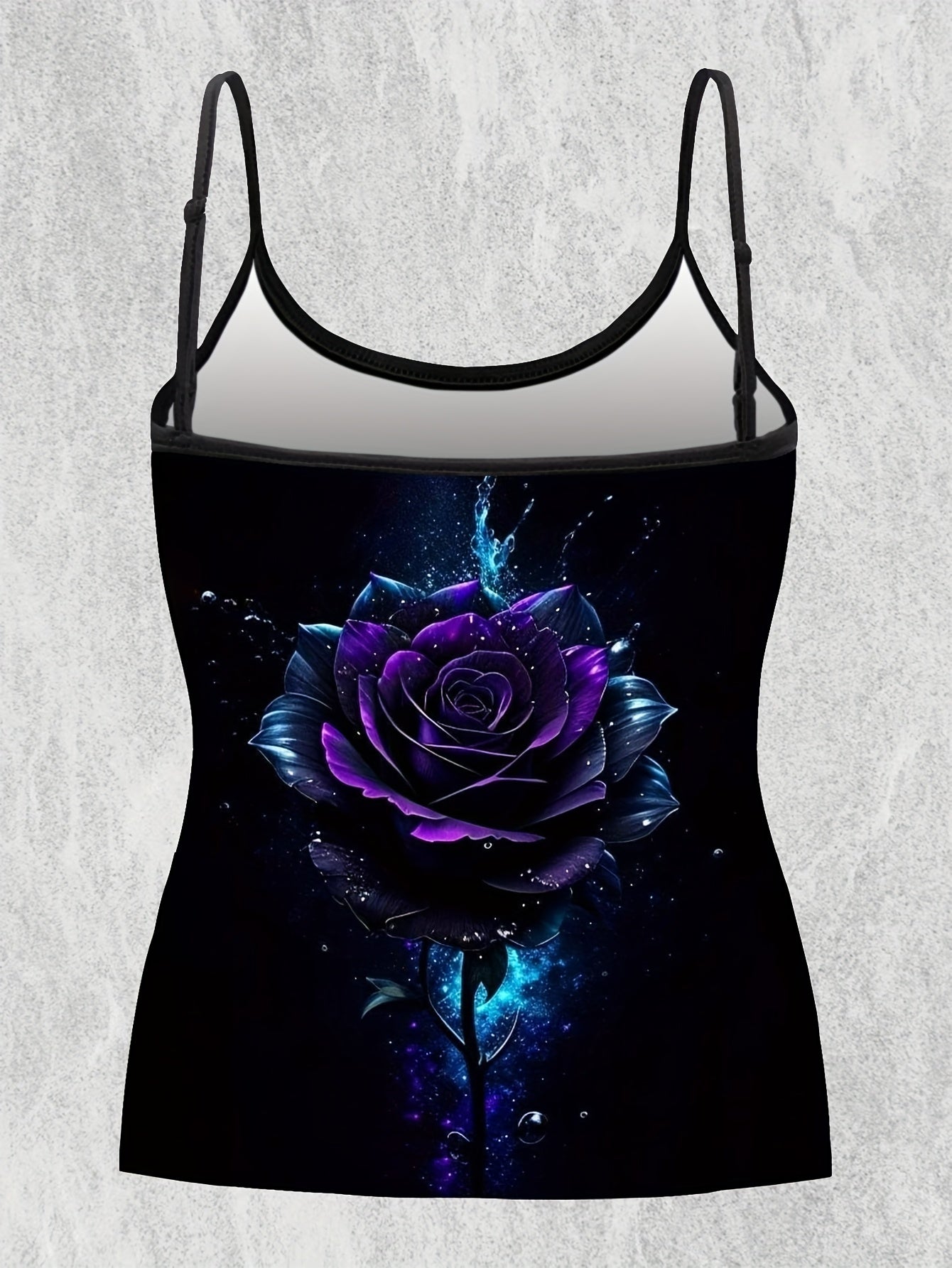 Женский комплект топов без рукавов с цветочным принтом, черные розы, грибы, весна-лето-осень