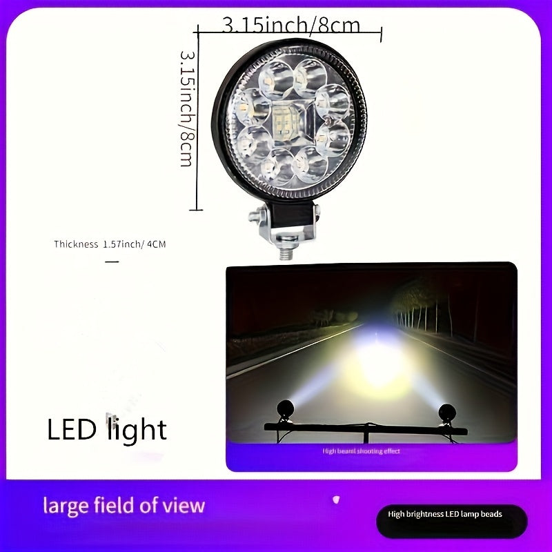 2PCS Luces LED de aleación de aluminio para coche de 8.5cm para camiones y vehículos de construcción