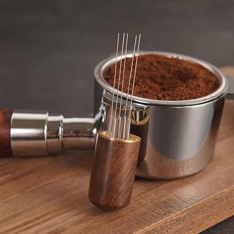 Portable Wooden Espresso Tamper, Manual Coffee Distributor, Durable and Multipurpose