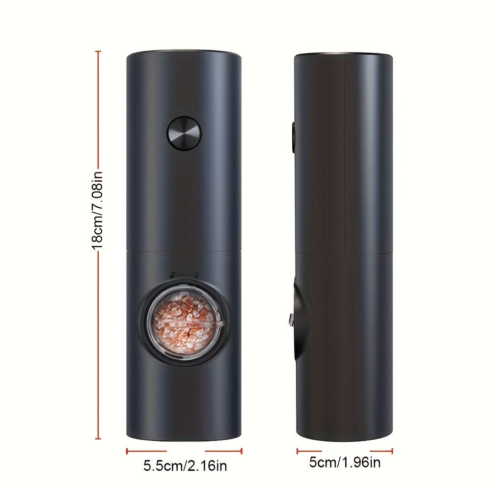 Electric Salt and Pepper Grinder Set Stainless Steel Battery Powered Adjustable