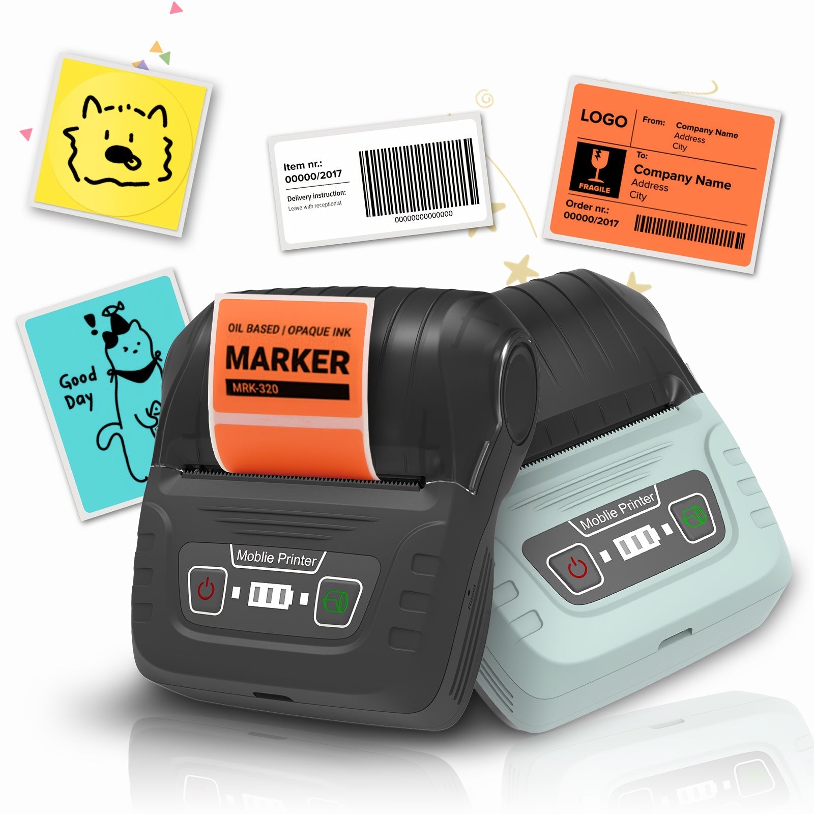 Portable Thermal Label Maker for Small Businesses and Home Use 30-50mm Width