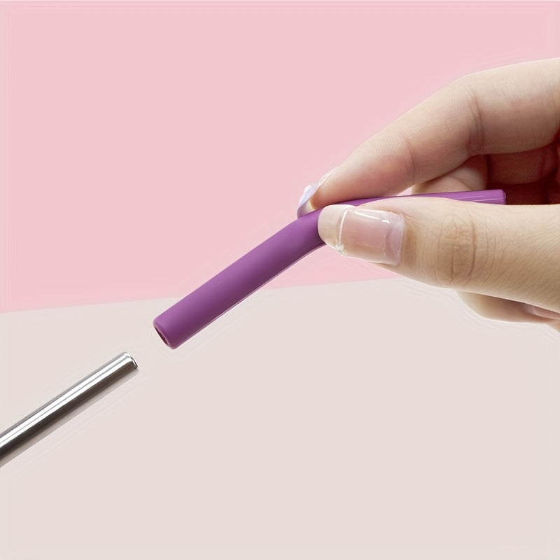 Taza de viaje de 3oz con interior de acero inoxidable, exterior de plástico, funda de silicona y pajilla