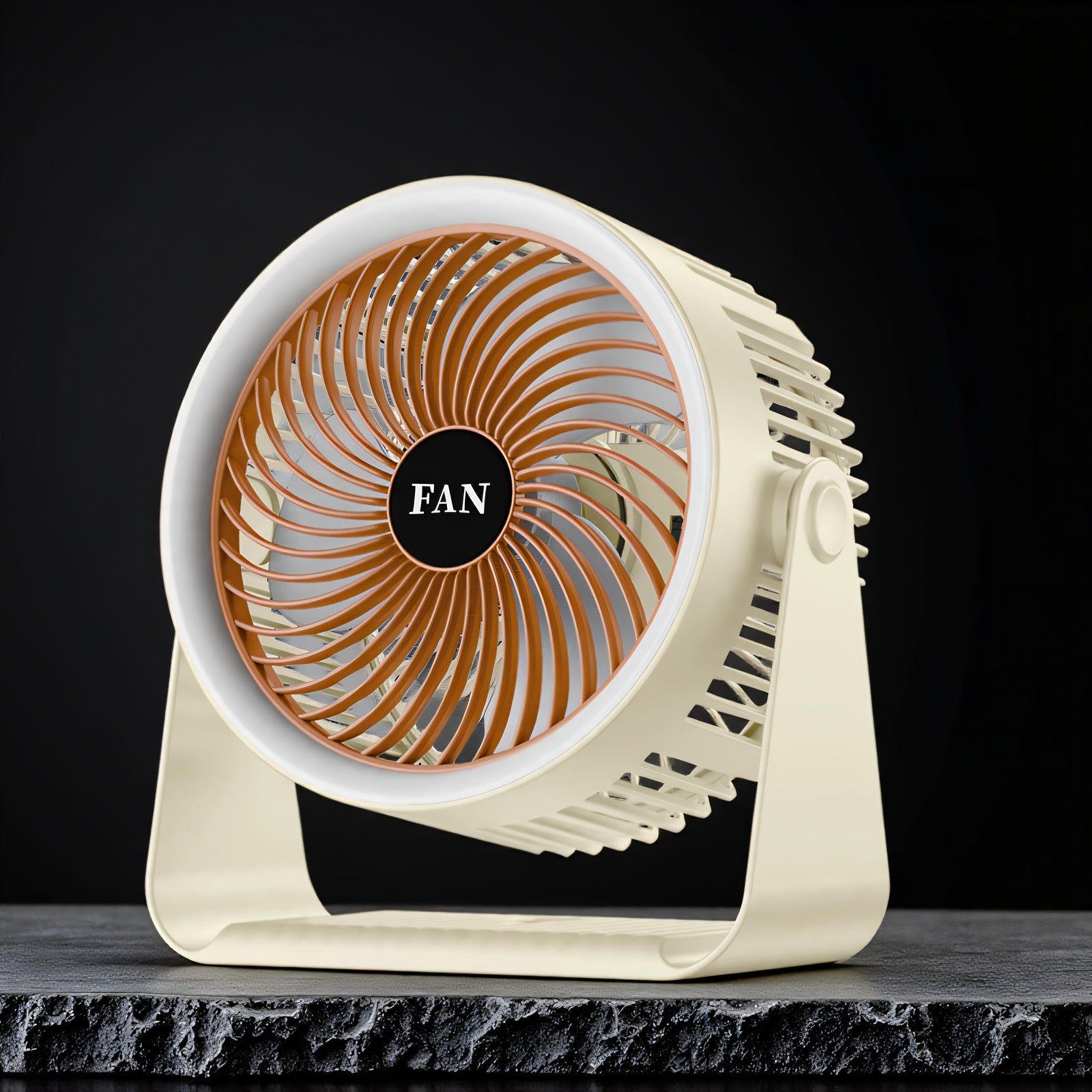 Compact USB fan with adjustable angle for indoor outdoor use in home travel dorms