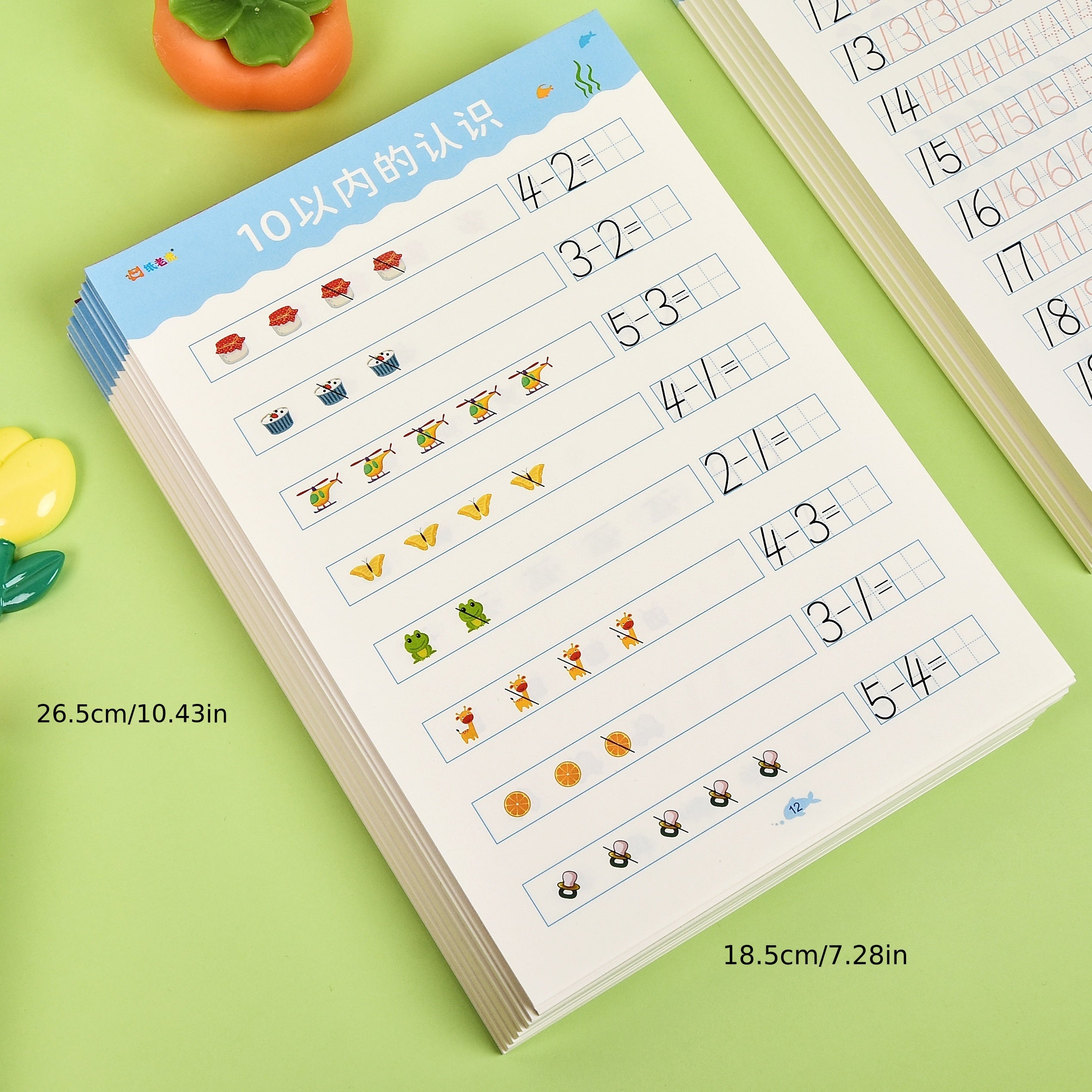 Kids Math Practice Books Set of 2 for Ages 3-6 Addition Subtraction within 20