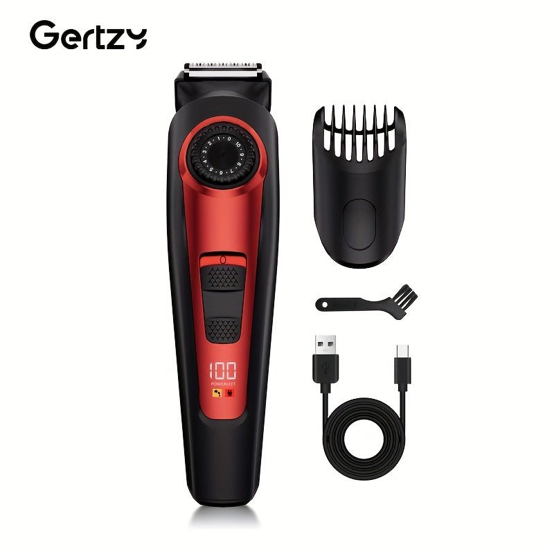 Recortadora eléctrica para hombres, barba, cuerpo, ajustable, carga USB