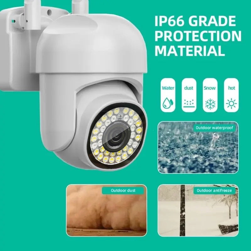Outdoor WiFi Security Camera Waterproof Night Vision Panoramic 360 Degree Motion Detection