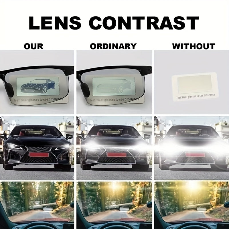 Men's Photochromic Sports Sunglasses Lightweight Zinc Alloy for Driving Running Fishing